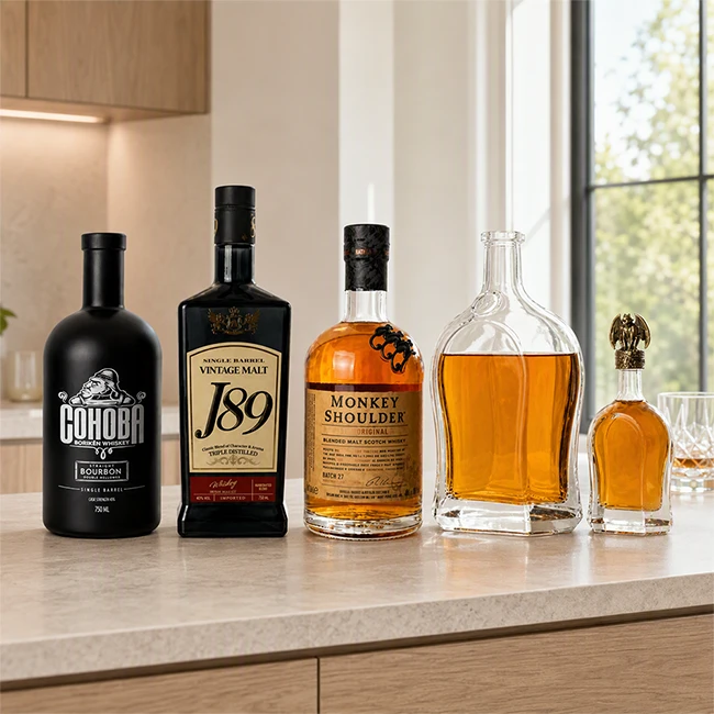 Whisky és whiskys palackok