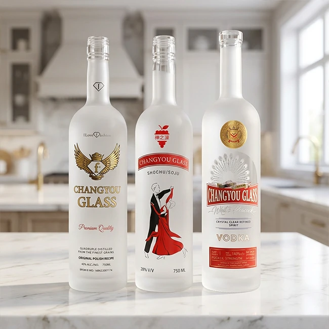 Vodkás üvegek